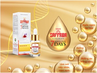 Làn da sáng hồng, mờ thâm nám nhờ Serum Saffron Collagen White Plus 7 Days